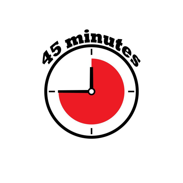 45 minutes clock dial - Vector, Image