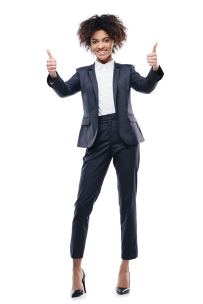 businesswoman showing thumbs up - Photo, Image