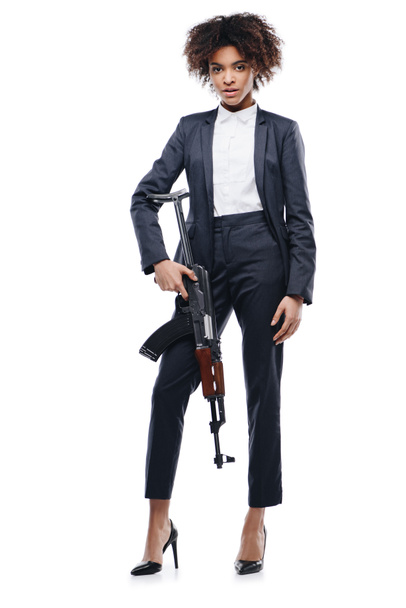 female spy with rifle - Photo, Image