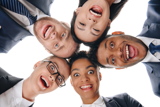 excited multiethnic businesspeople - Zdjęcie, obraz