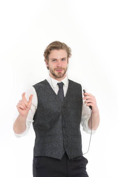 Businessman or ceo listen music. - Fotoğraf, Görsel