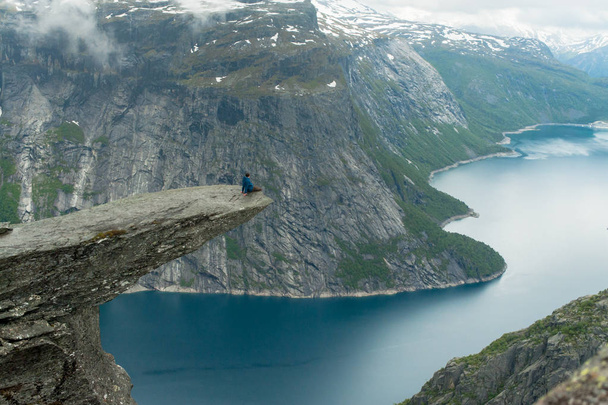 Trolltunga in Norway is fabulous beauty - Foto, afbeelding
