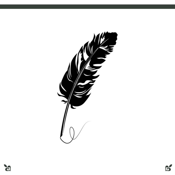 Feather web icon - Vector, Image