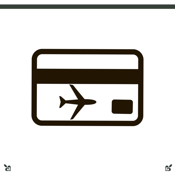 plane ticket icon - Vector, Image