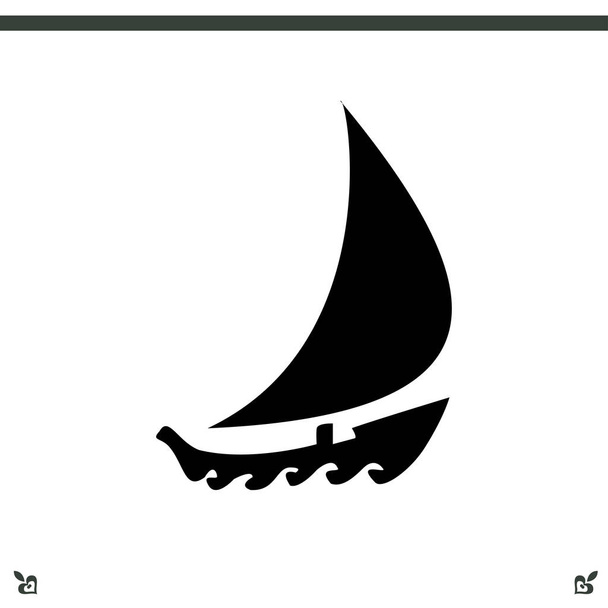 boat web icon - Vector, Image
