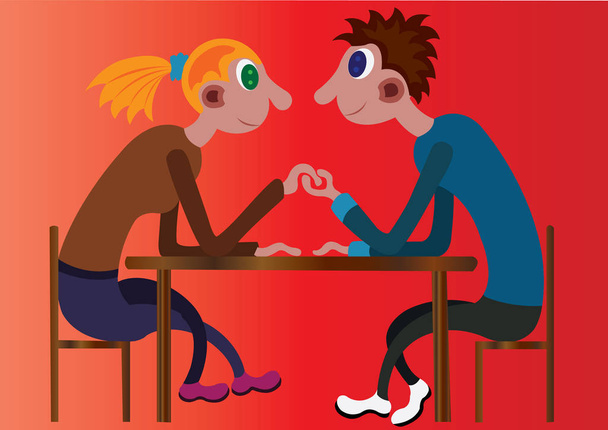 Dating Night hour - Vector, Image