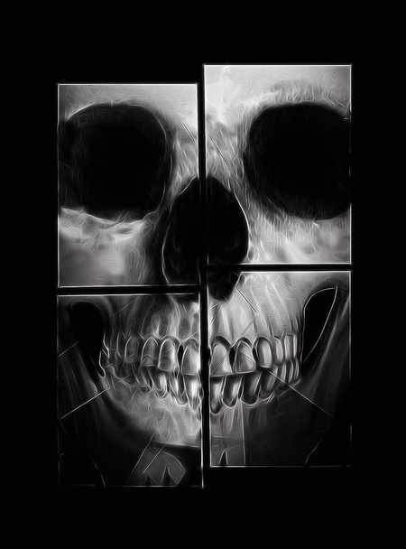 Scary human skull print - Photo, Image