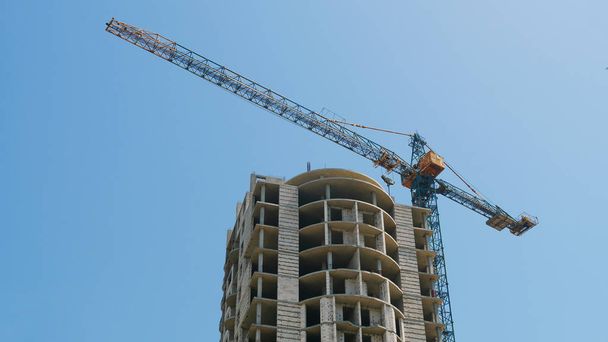 Construction site with crane and building - Photo, Image