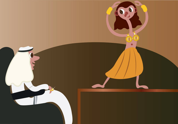 アラブのベリー ダンサー - ベクター画像