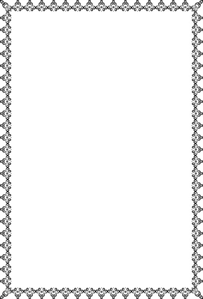 Marco negro rizo sobre fondo blanco vector caligráfico
 - Vector, imagen