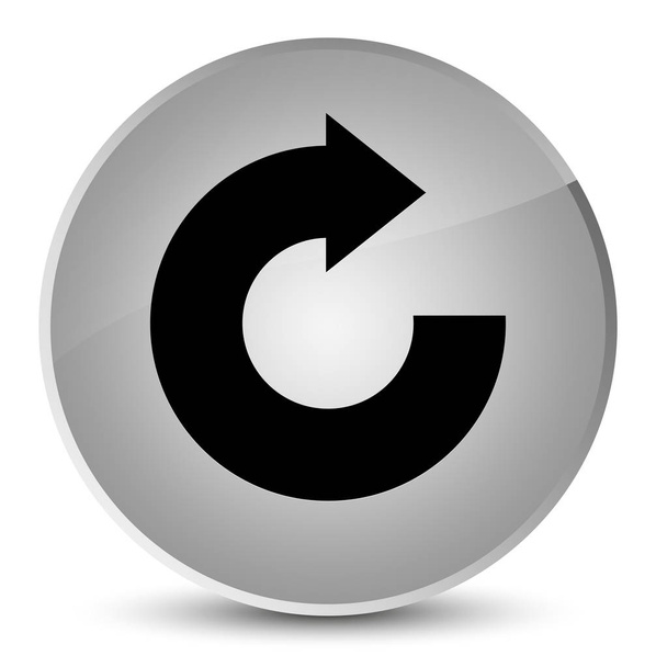 Reply arrow icon elegant white round button - Foto, afbeelding