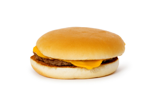 cheeseburger izolované na bílém - Fotografie, Obrázek