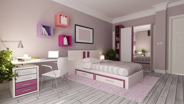 teen girl bedroom design idea - Fotografie, Obrázek