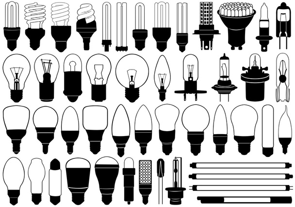 Набор лампочек
 - Вектор,изображение