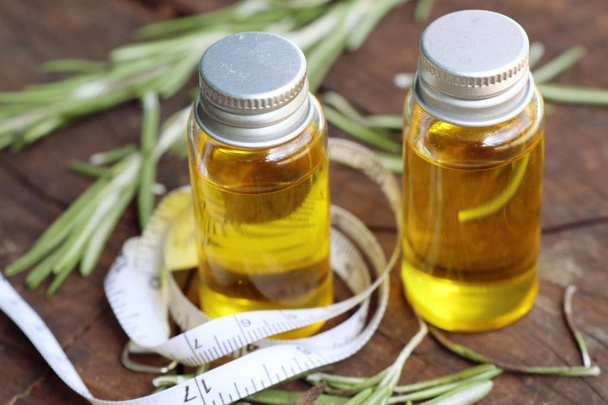 rosemary herbs with oil - Photo, Image