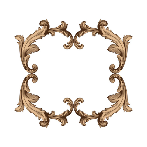 Vektor barokk vintage elemek design.  - Vektor, kép