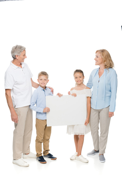 family with empty board - Photo, Image