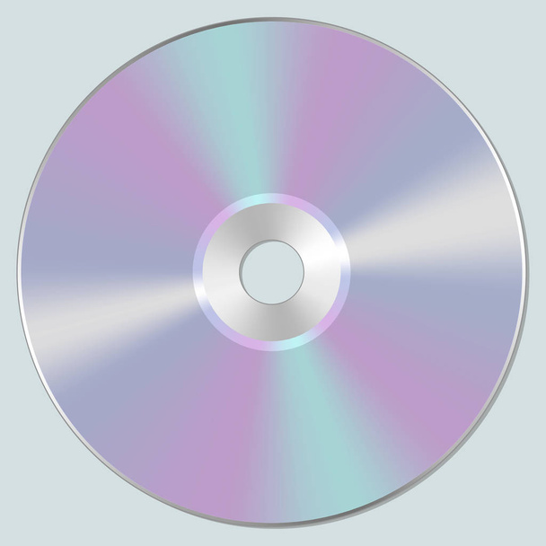 εικονογράφηση των απομονωμένων κενό συμπαγής δίσκος Cd ή Dvd. ρεαλιστικό ύφος. - Φωτογραφία, εικόνα