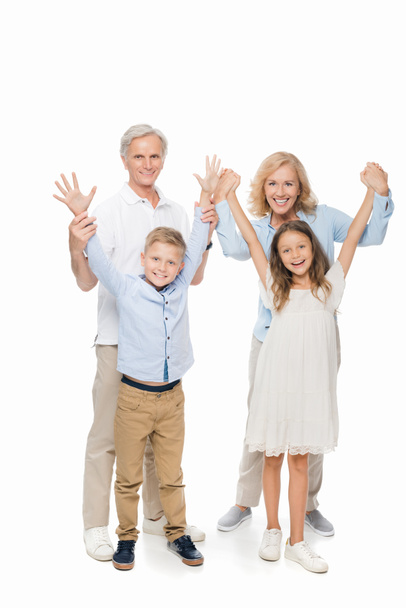 boldog nagyszülők és a gyerekek - Fotó, kép