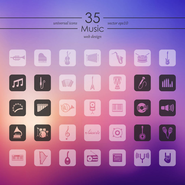 Set of music icons - Διάνυσμα, εικόνα