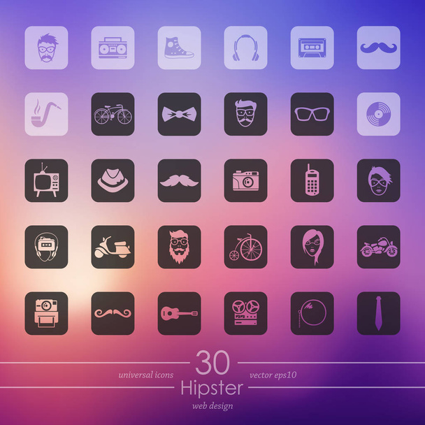 Conjunto de iconos hipster
 - Vector, Imagen