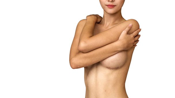 Retrato de cirurgia corpo de mulher, close-up fotografia
. - Foto, Imagem