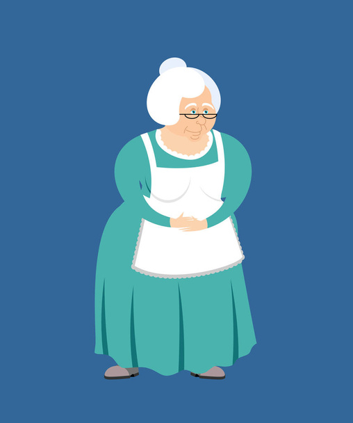 Grandmother isolated. granny. Elderly woman. Pensioner - Vektor, obrázek