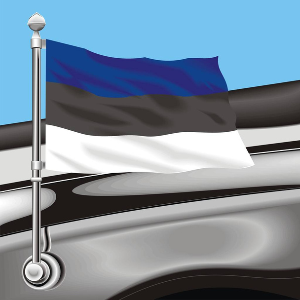 Bandera Vector clip art Estonia
 - Vector, Imagen