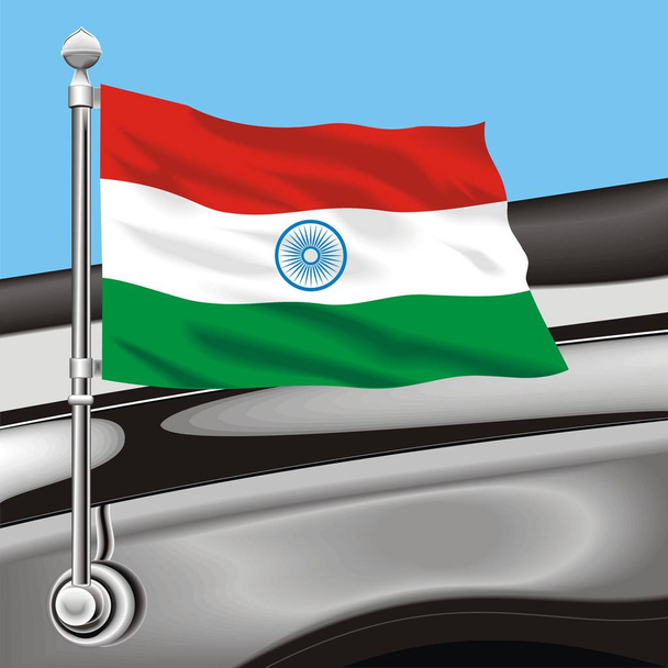 Векторний прапор кліп мистецтва Індії - Вектор, зображення