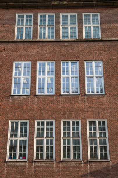 Windows of the old school building in Szczecin - Photo, image