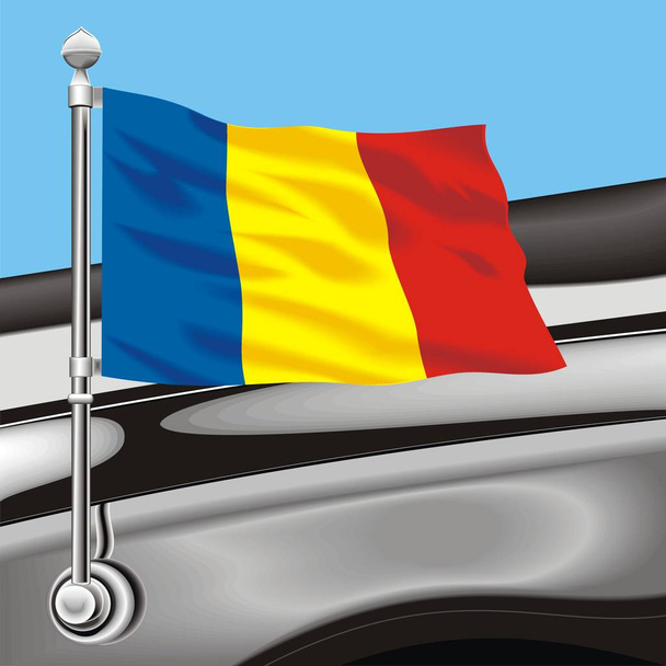Векторний прапор кліп мистецтв Румунії - Вектор, зображення