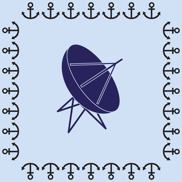 ikona satelitní misky - Vektor, obrázek