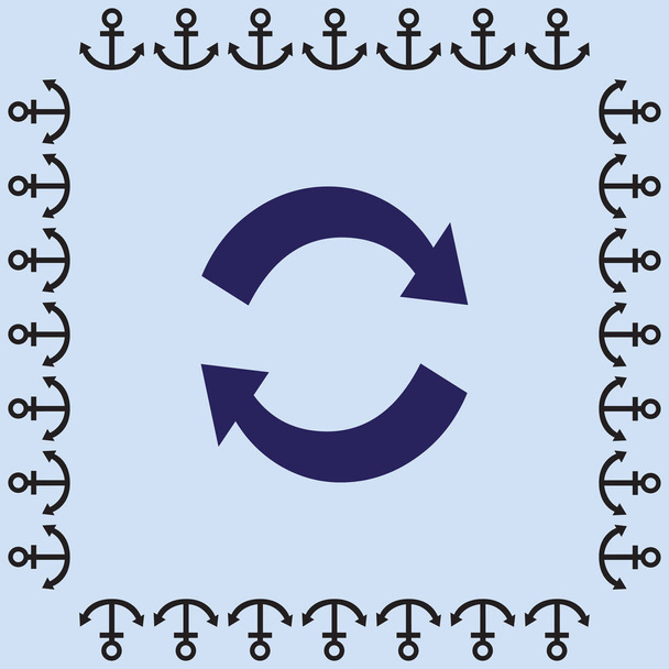значок циклических стрелок
 - Вектор,изображение