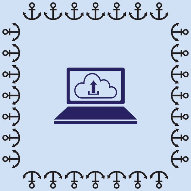 cloud upload icon - Vector, Image