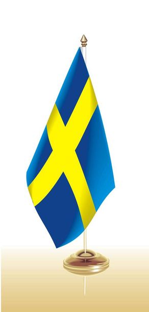 ベクター クリップ アート旗スウェーデン - ベクター画像