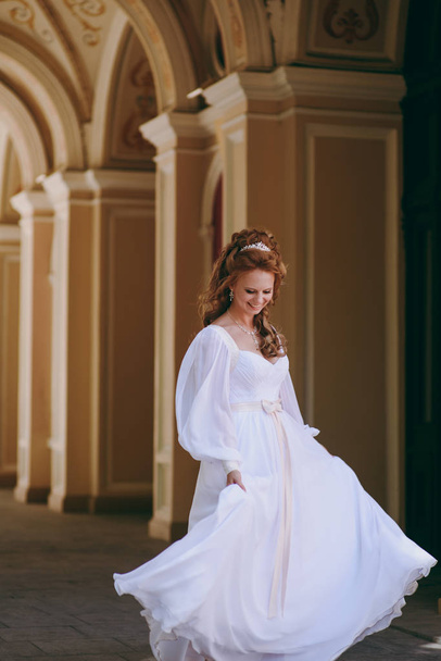 Portrait of a beautiful bride on wedding day - Photo, Image