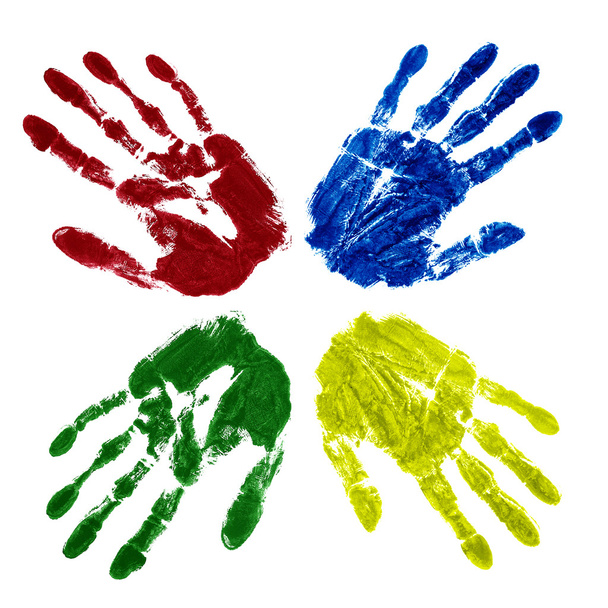 Four colored hands - Fotografie, Obrázek