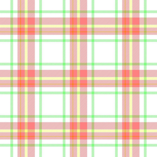 Karo Diamant Tartan Plaid Scotch Stoff nahtlose Muster Textur Hintergrund - weiß, baby pink, grün, gelb und orange - Foto, Bild