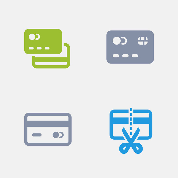 Kreditní karty - žulové ikon - Vektor, obrázek