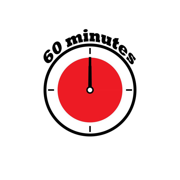 60 minutos de marcación reloj
 - Vector, imagen