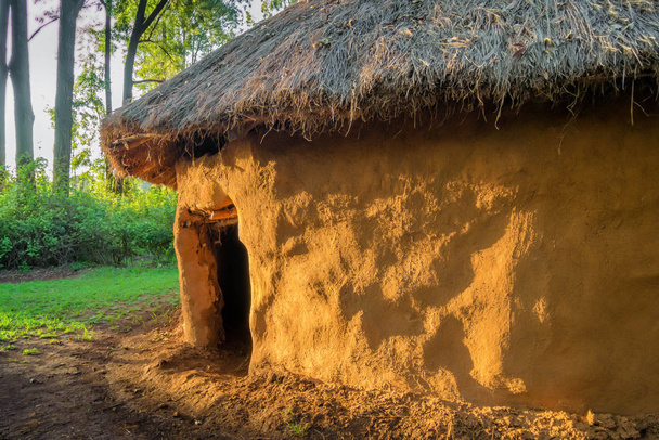 A hagyományos törzsi Kenyai vidéki ház, Bomas, Kenya, Nairobi - Fotó, kép