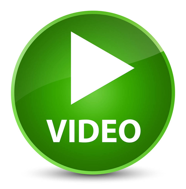 Video elegant green round button - Photo, Image