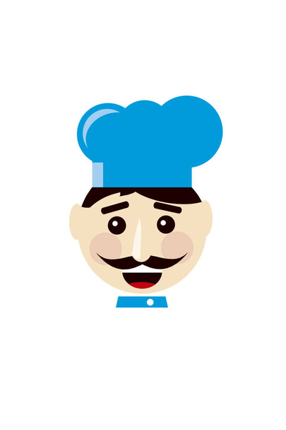 Улыбающийся шеф-повар на белом фоне
 - Фото, изображение