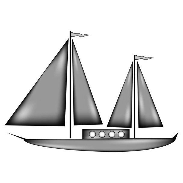 Sailing ship sign icon. - Vetor, Imagem