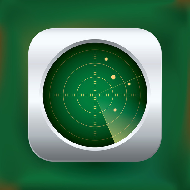 Realistic radar icon - Вектор, зображення