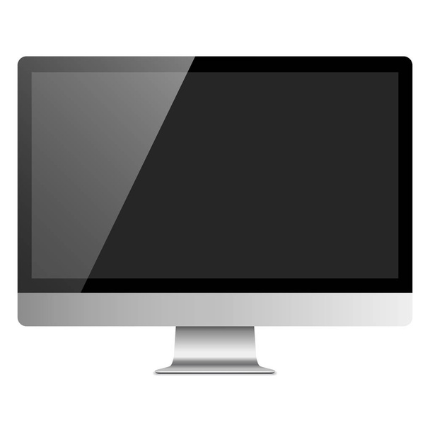 Realistic Desktop Computer Monitor Mockup - Vector, Image
