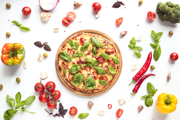 Olasz pizza és -összetevők - Fotó, kép