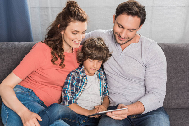 family using tablet - Photo, Image