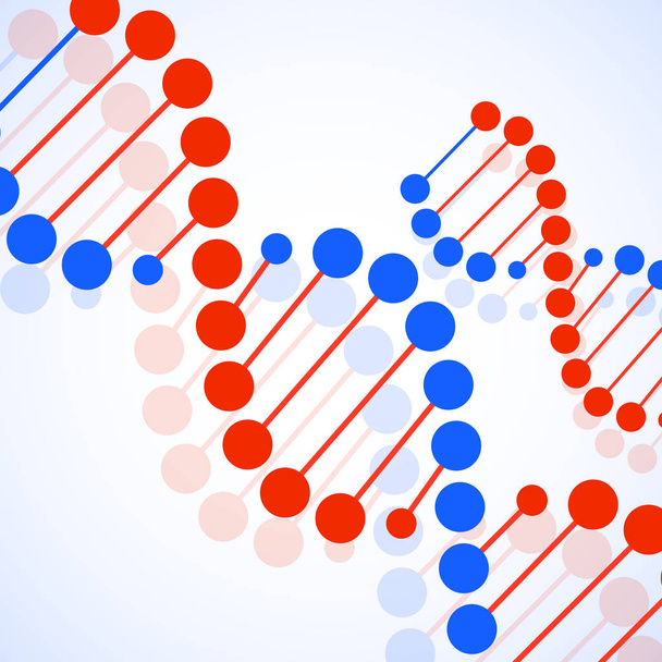 Espiral abstracta de ADN, fondo de molécula con estilo
 - Vector, imagen