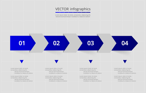 Step by step infographic. - Vetor, Imagem